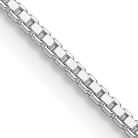 Sterling Silver Rhodium-Plated Box Chain Necklace 1.25mm