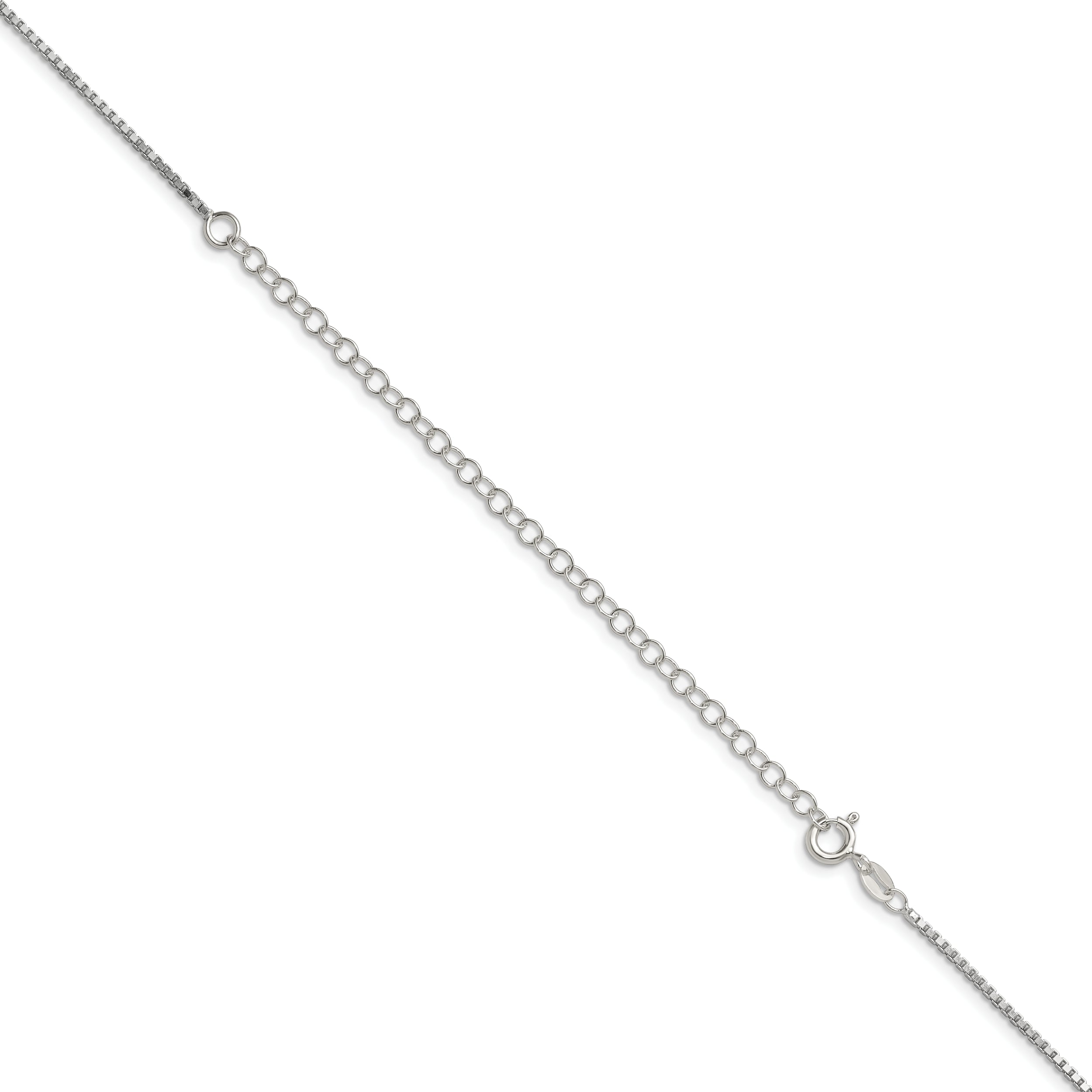 Sterling Silver 1.4mm Box Chain With 2in ext.