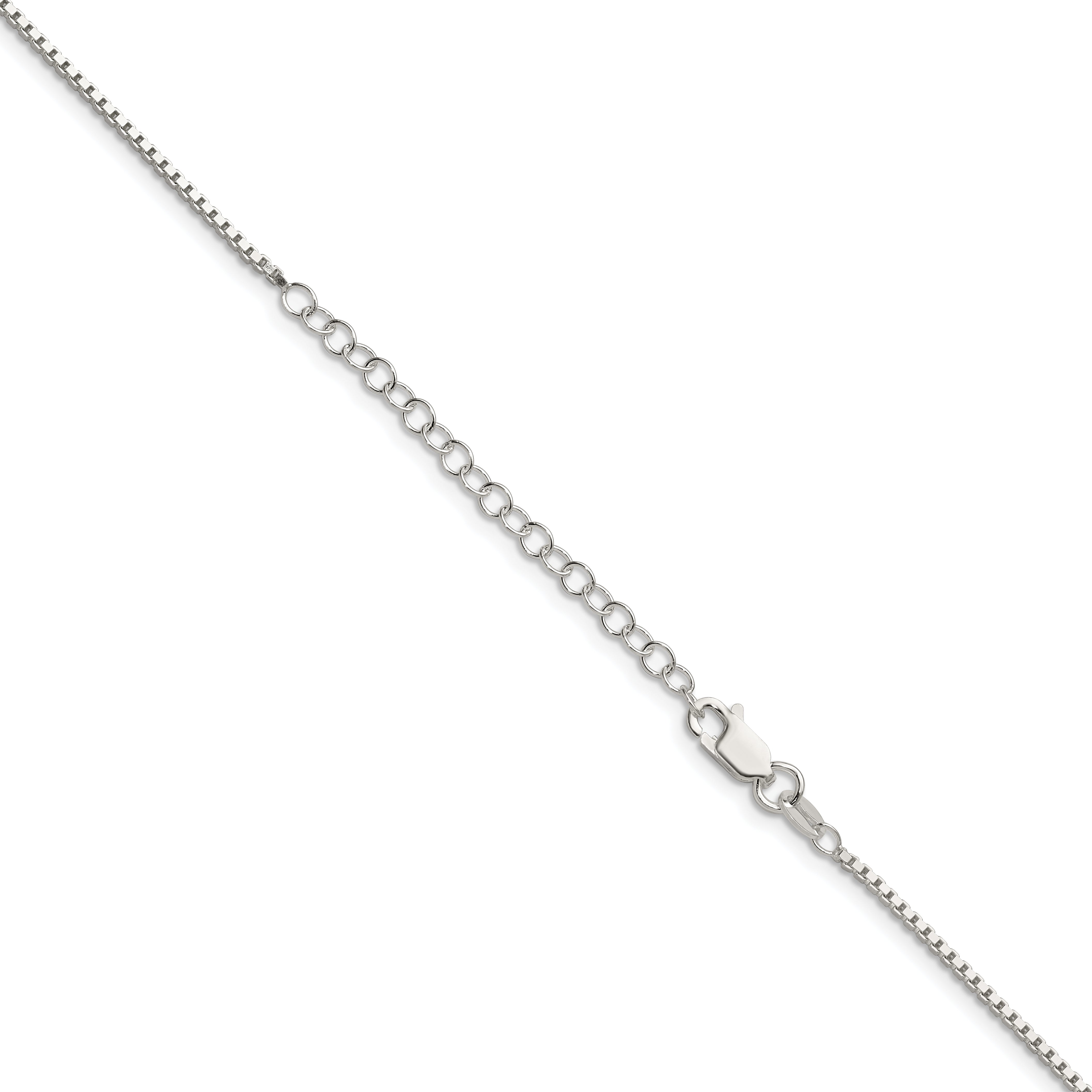 Sterling Silver 1.4mm Box Chain With 4in ext.