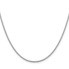 Sterling Silver Rhodium-plated 1.4mm Box Chain With 4in ext.