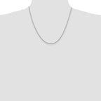 Sterling Silver Rhodium-plated 1.4mm Box Chain