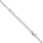 Sterling Silver 1.5mm Box Chain w/ ext.