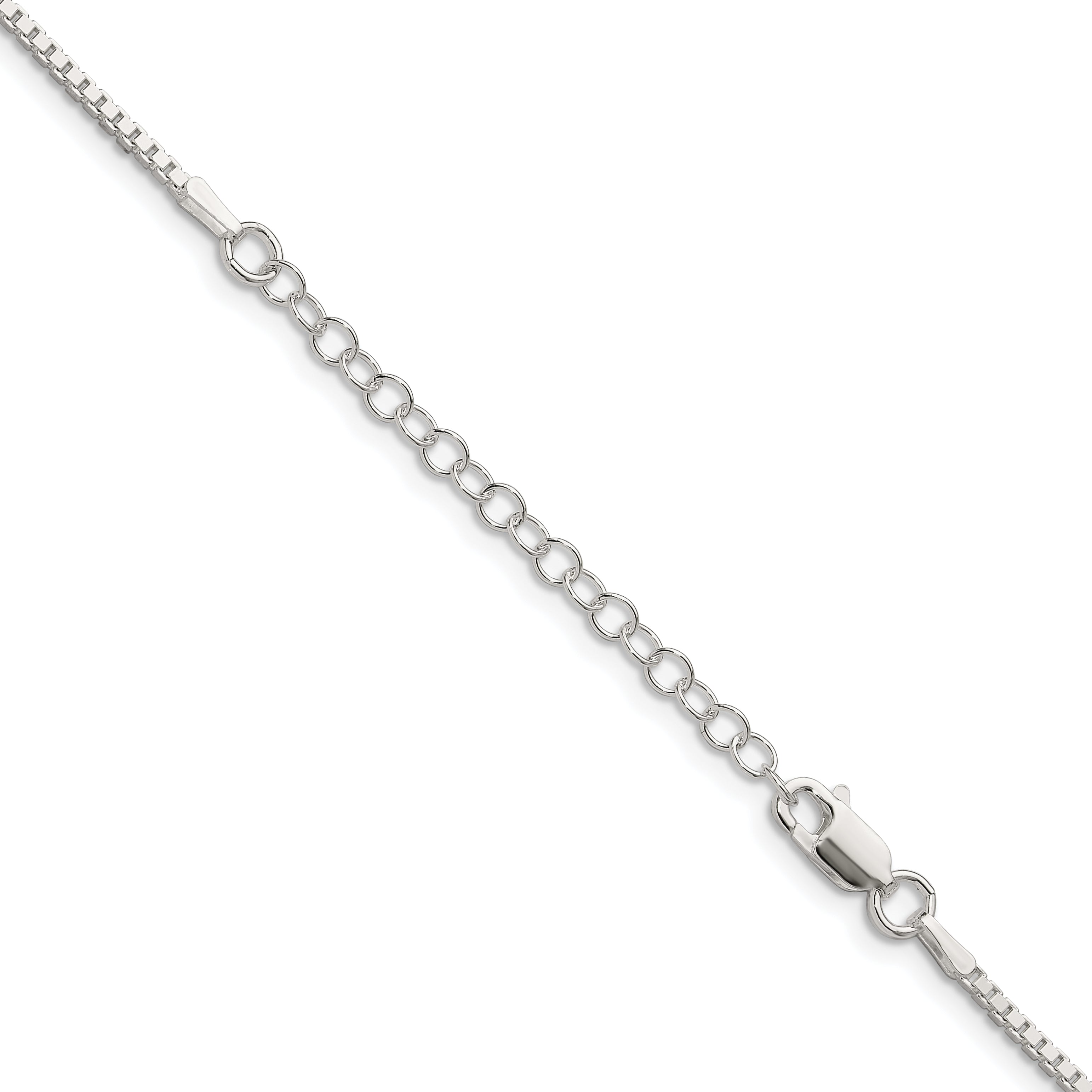 Sterling Silver 1.5mm Box Chain w/ ext.