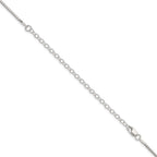 Sterling Silver 1.5mm Box Chain w/ ext.