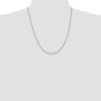 Sterling Silver Rhodium-plated 1.5mm Box Chain