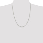 Sterling Silver Rhodium-plated 1.5mm Box Chain