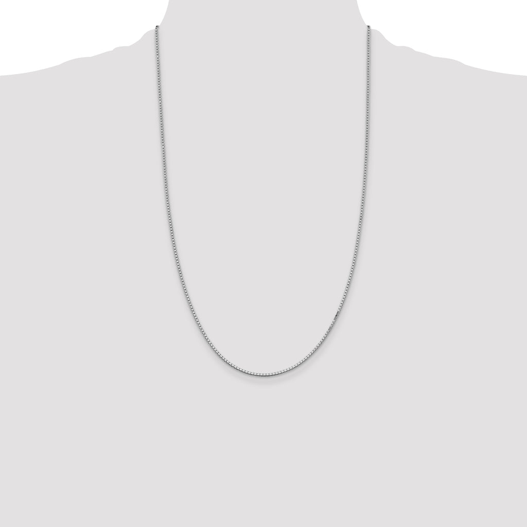 Sterling Silver Rhodium-plated 1.5mm Box Chain