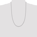 Sterling Silver Rhodium-plated 1.5mm Box Chain