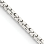 Sterling Silver Box Chain Necklace 1.5mm