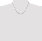 Sterling Silver 1.75mm Box Chain With 2in ext.
