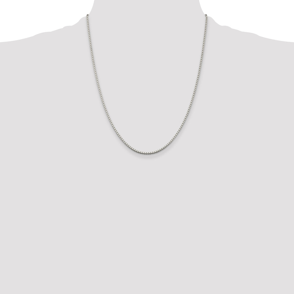 Sterling Silver 1.75mm Box Chain With 4in ext.