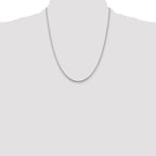 Sterling Silver 1.75mm Box Chain With 4in ext.
