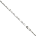 Sterling Silver 1.75mm Box Chain With 2in ext.