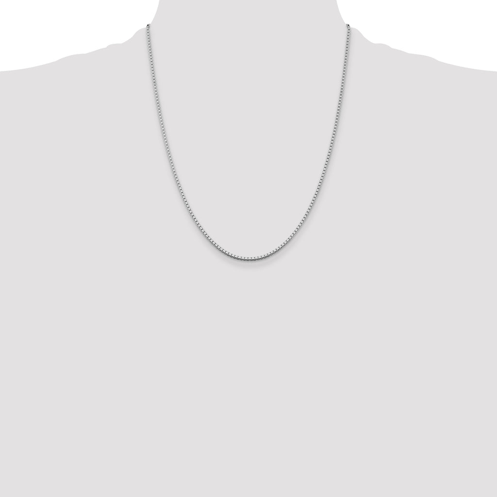 Sterling Silver Rhodium-plated 1.75mm Box Chain