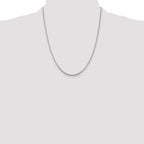 Sterling Silver Rhodium-plated 1.75mm Box Chain