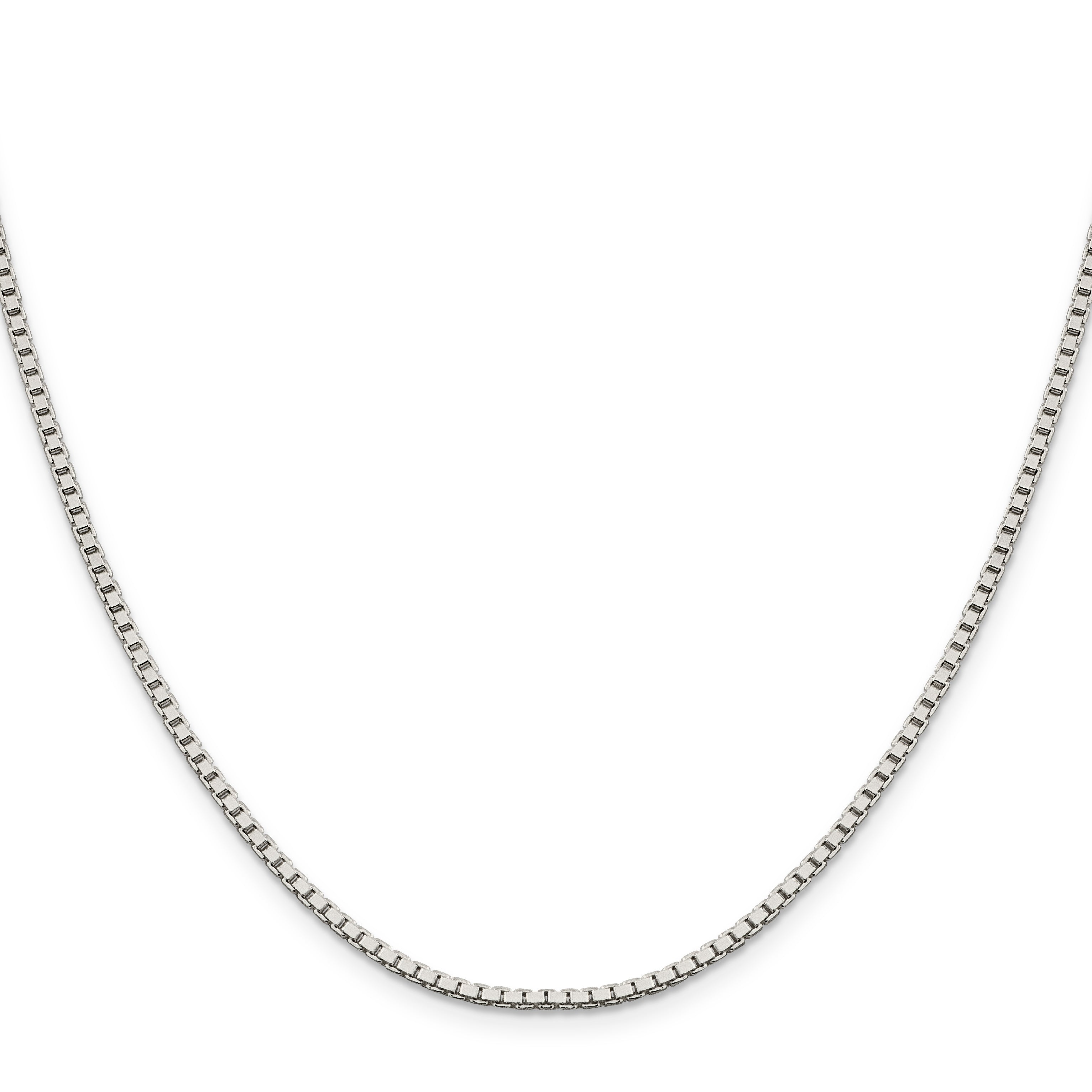 Sterling Silver 1.9mm Box Chain With 4in ext.