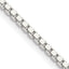 Sterling Silver 1.9mm Box Chain With 4in ext.