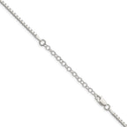 Sterling Silver 1.9mm Box Chain With 2in ext.
