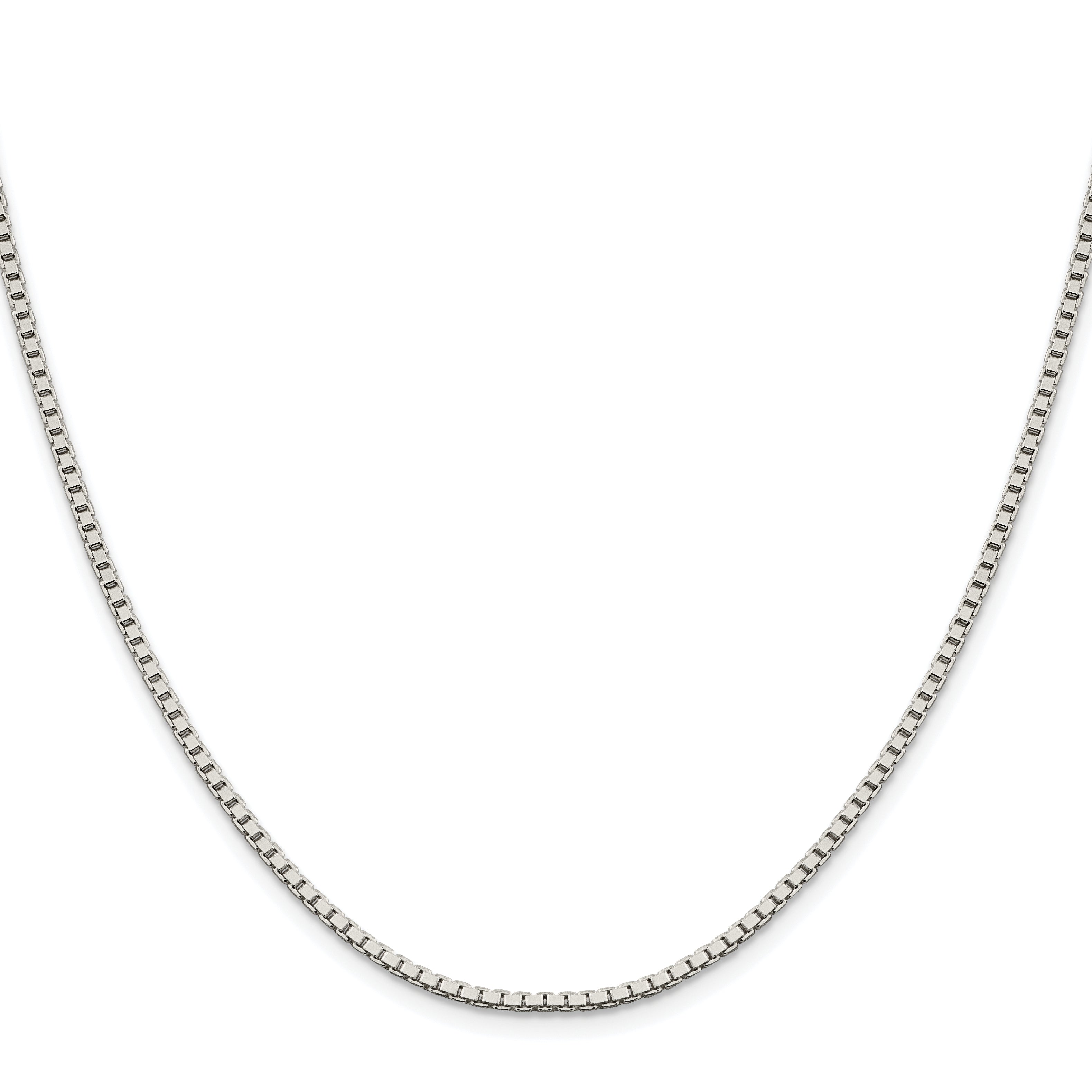 Sterling Silver Rhodium-plated 1.9mm Box Chain
