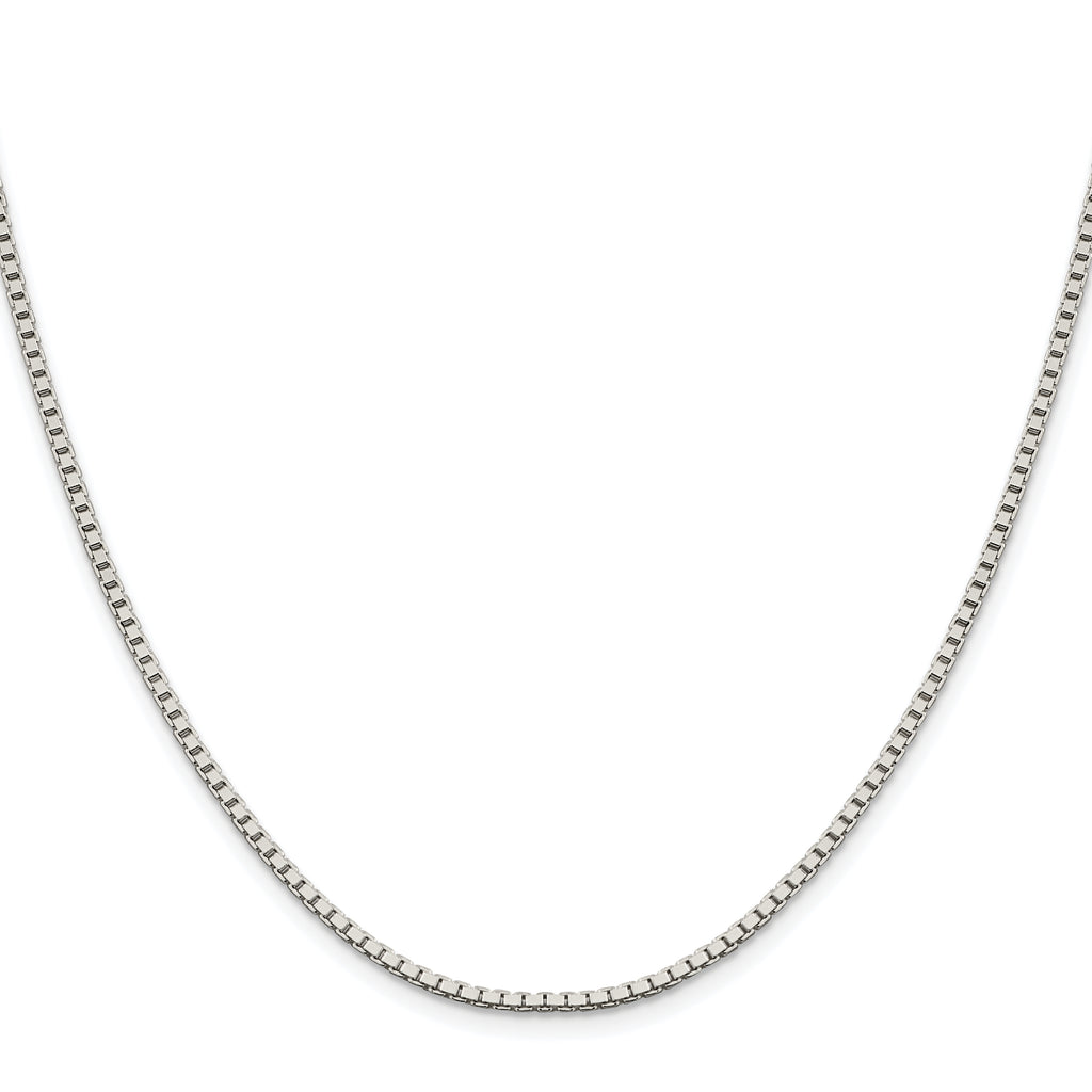 Sterling Silver Rhodium-plated 1.9mm Box Chain