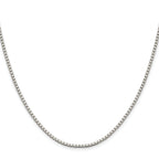 Sterling Silver Rhodium-plated 1.9mm Box Chain