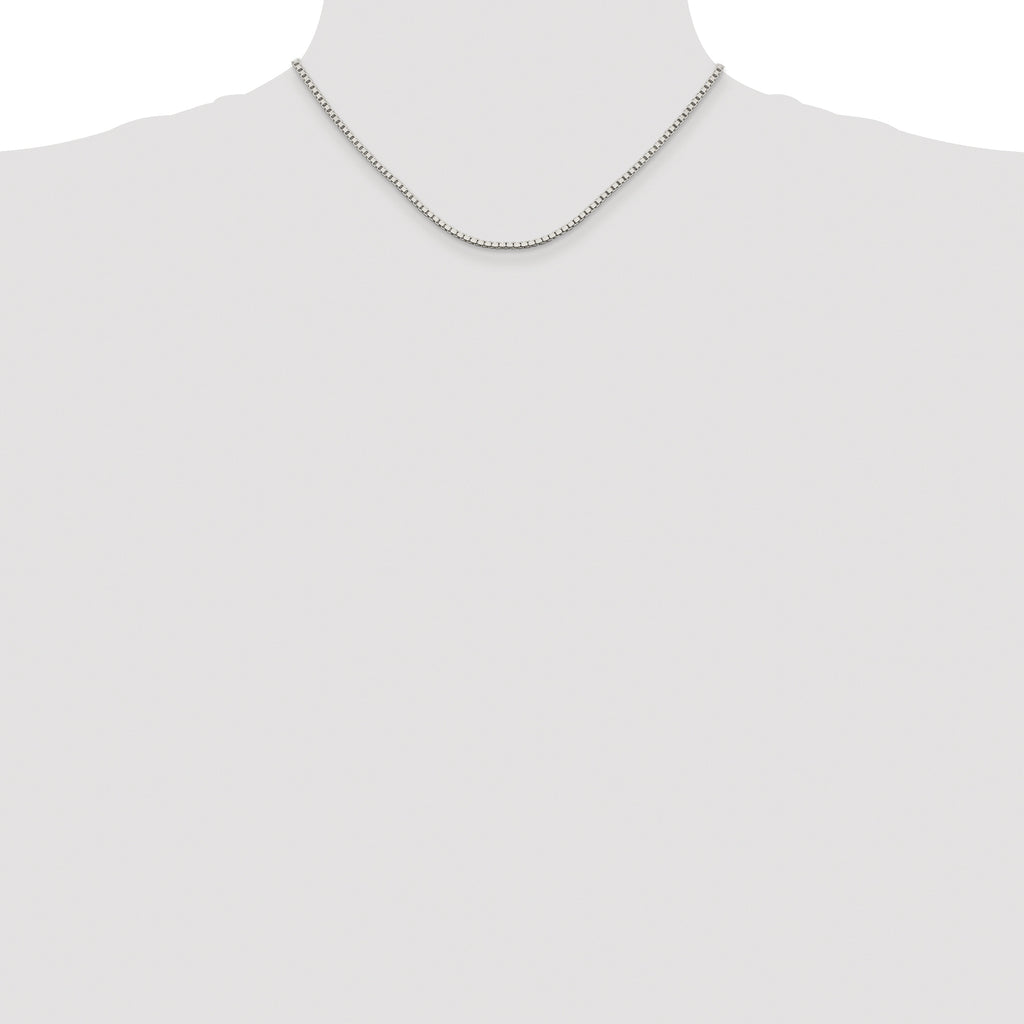 Sterling Silver Rhodium-plated 1.9mm Box Chain