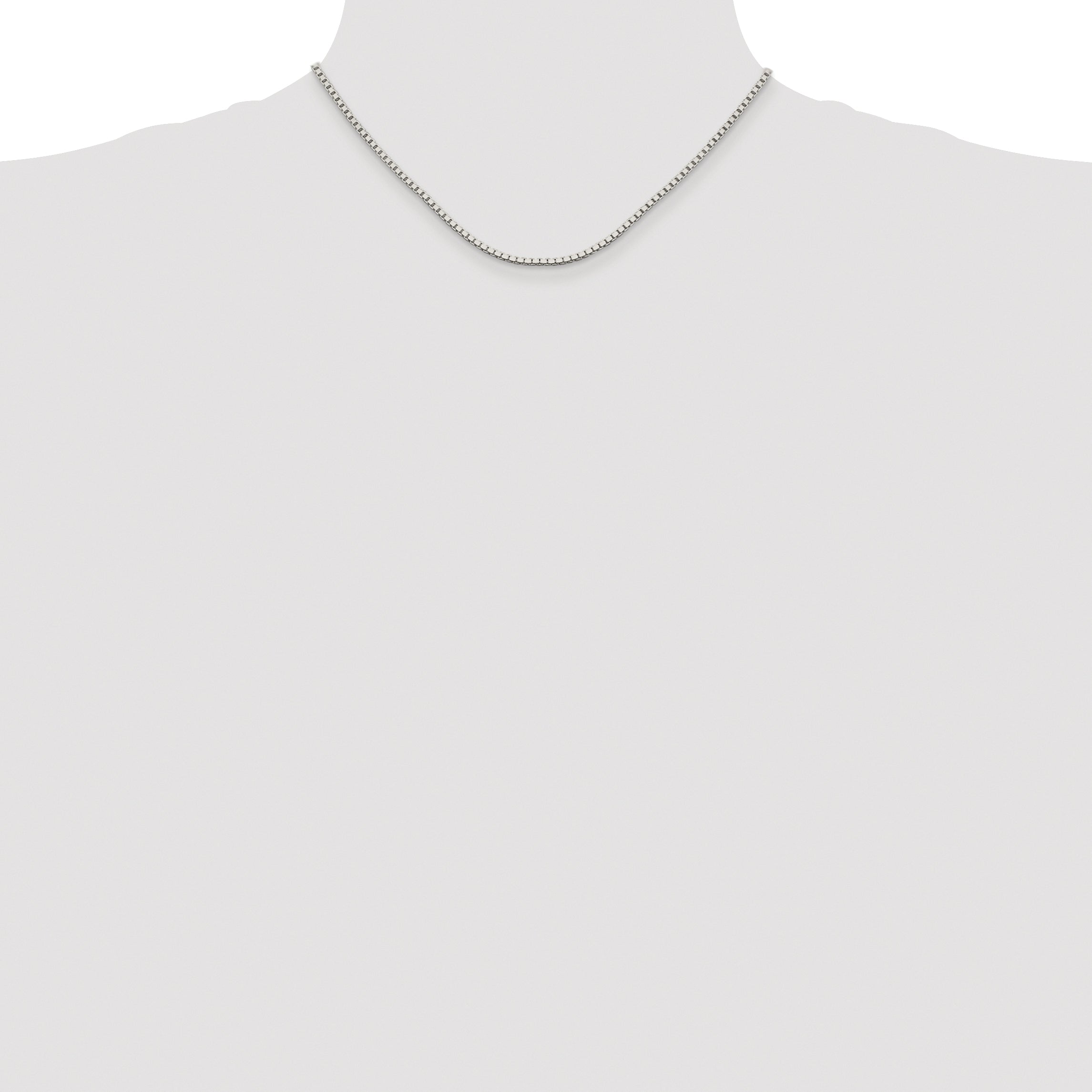 Sterling Silver Rhodium-plated 1.9mm Box Chain