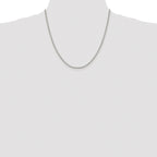 Sterling Silver Rhodium-plated 1.9mm Box Chain
