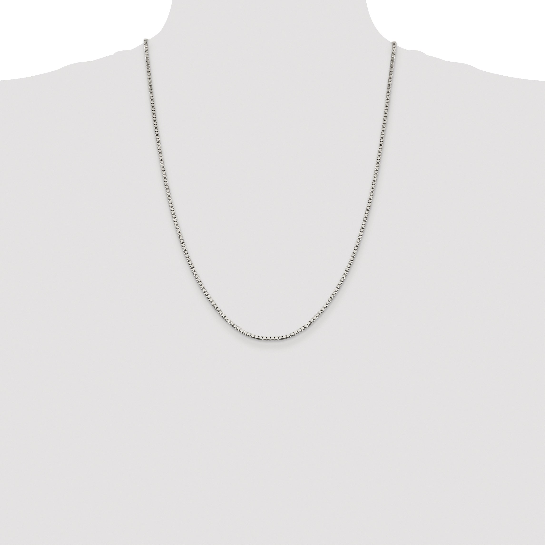 Sterling Silver Rhodium-plated 1.9mm Box Chain