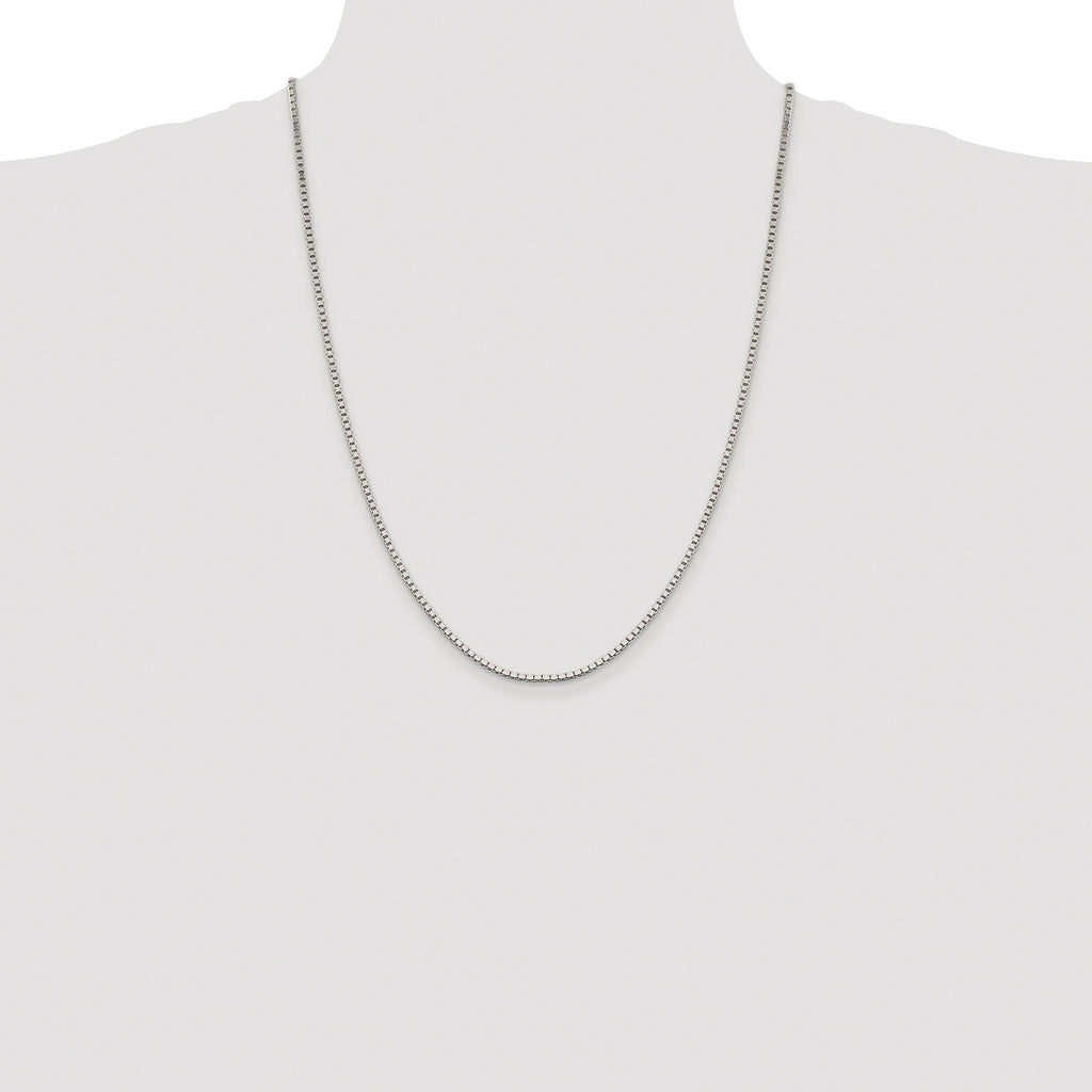 Sterling Silver Rhodium-plated 1.9mm Box Chain