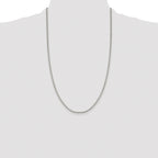 Sterling Silver Rhodium-plated 1.9mm Box Chain