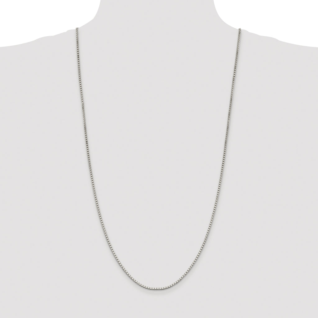 Sterling Silver Rhodium-plated 1.9mm Box Chain