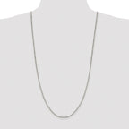 Sterling Silver Rhodium-plated 1.9mm Box Chain