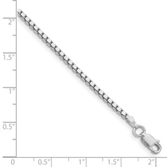 Sterling Silver Rhodium-plated 1.9mm Box Chain