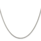 Sterling Silver 2mm Box Chain w/ ext.