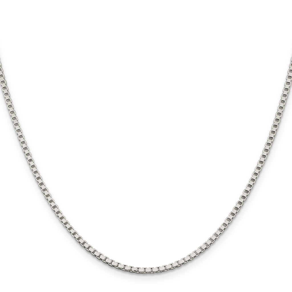 Sterling Silver Box Chain Necklace 2mm