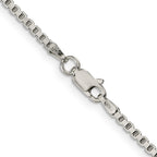 Sterling Silver Box Chain Necklace 2mm