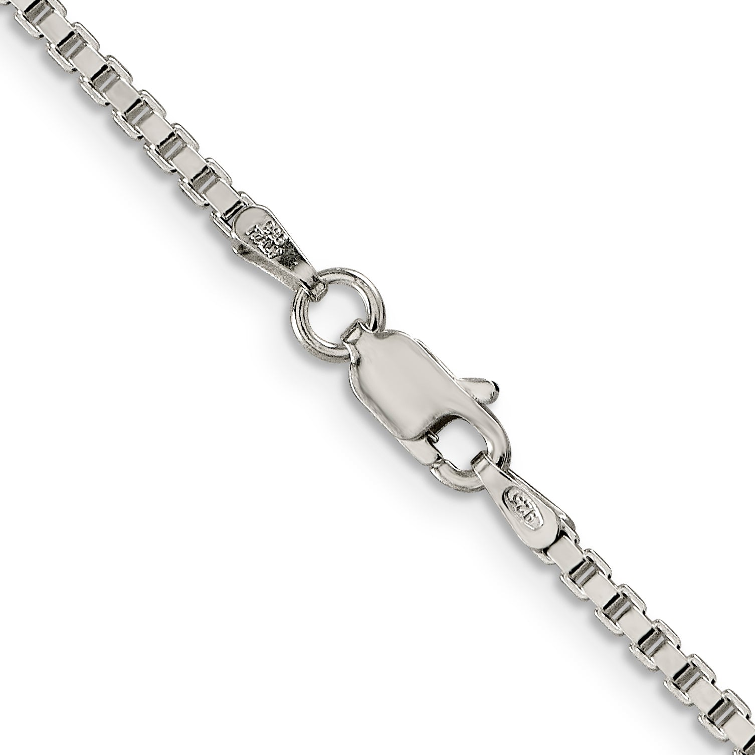 Sterling Silver Box Chain Necklace 2mm