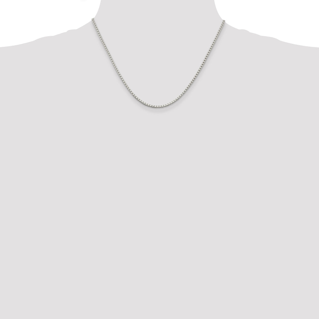 Sterling Silver 2mm Box Chain w/ ext.