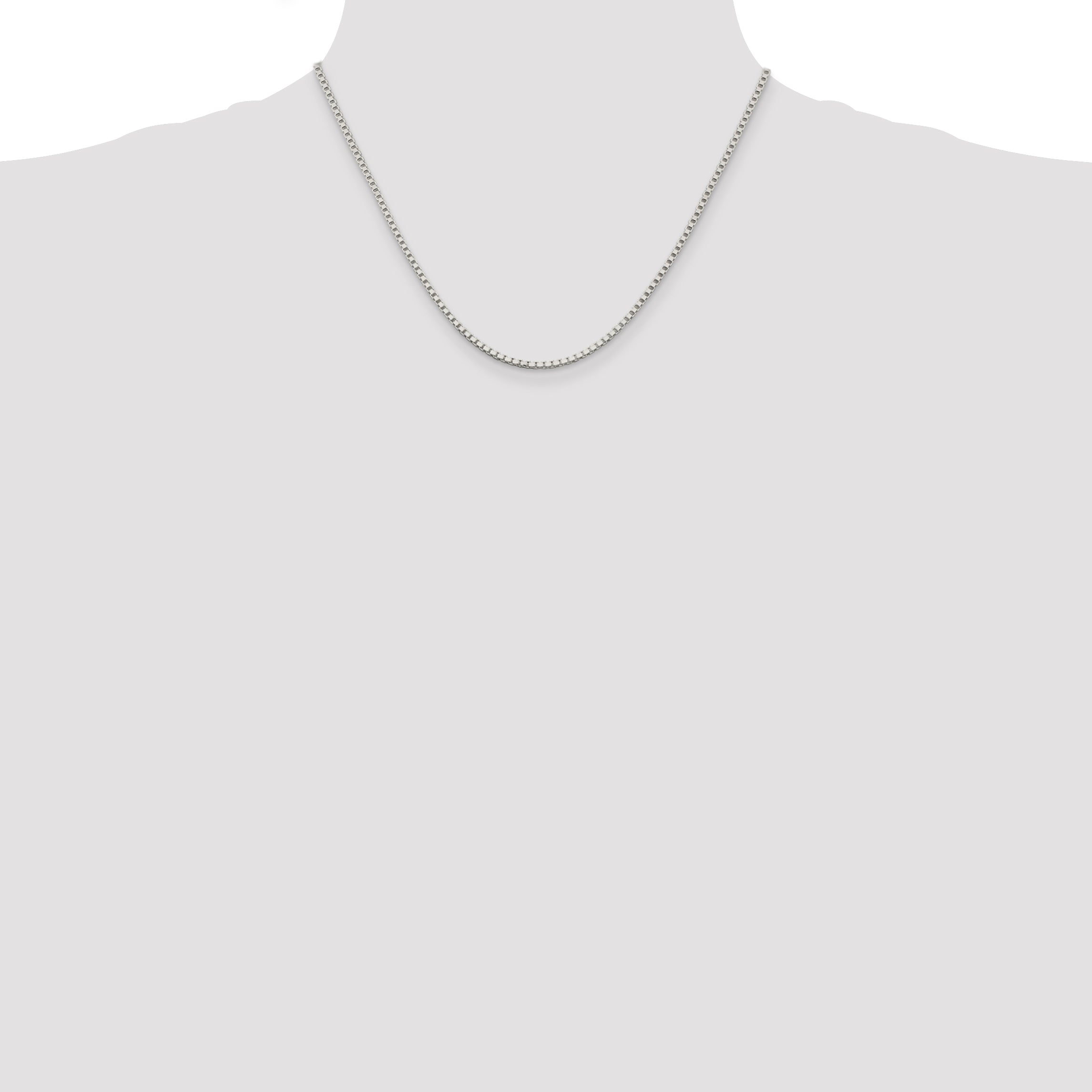 Sterling Silver 2mm Box Chain w/ ext.
