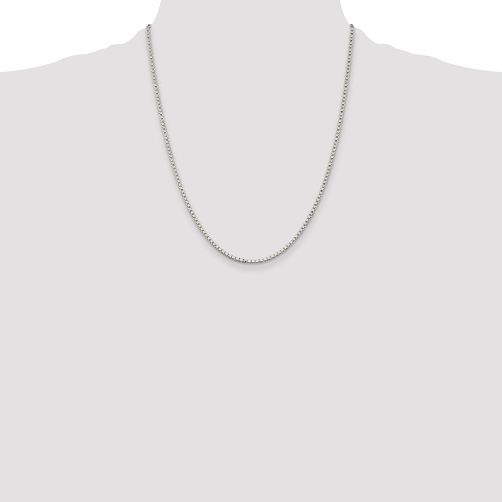 Sterling Silver 2mm Box Chain w/ ext.