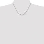 Sterling Silver Rhodium-plated 2mm Box Chain