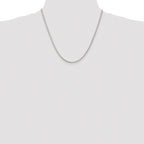 Sterling Silver Rhodium-plated 2mm Box Chain