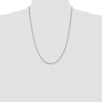 Sterling Silver Rhodium-plated 2mm Box Chain