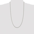 Sterling Silver Rhodium-plated 2mm Box Chain