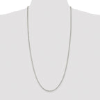 Sterling Silver Rhodium-plated 2mm Box Chain