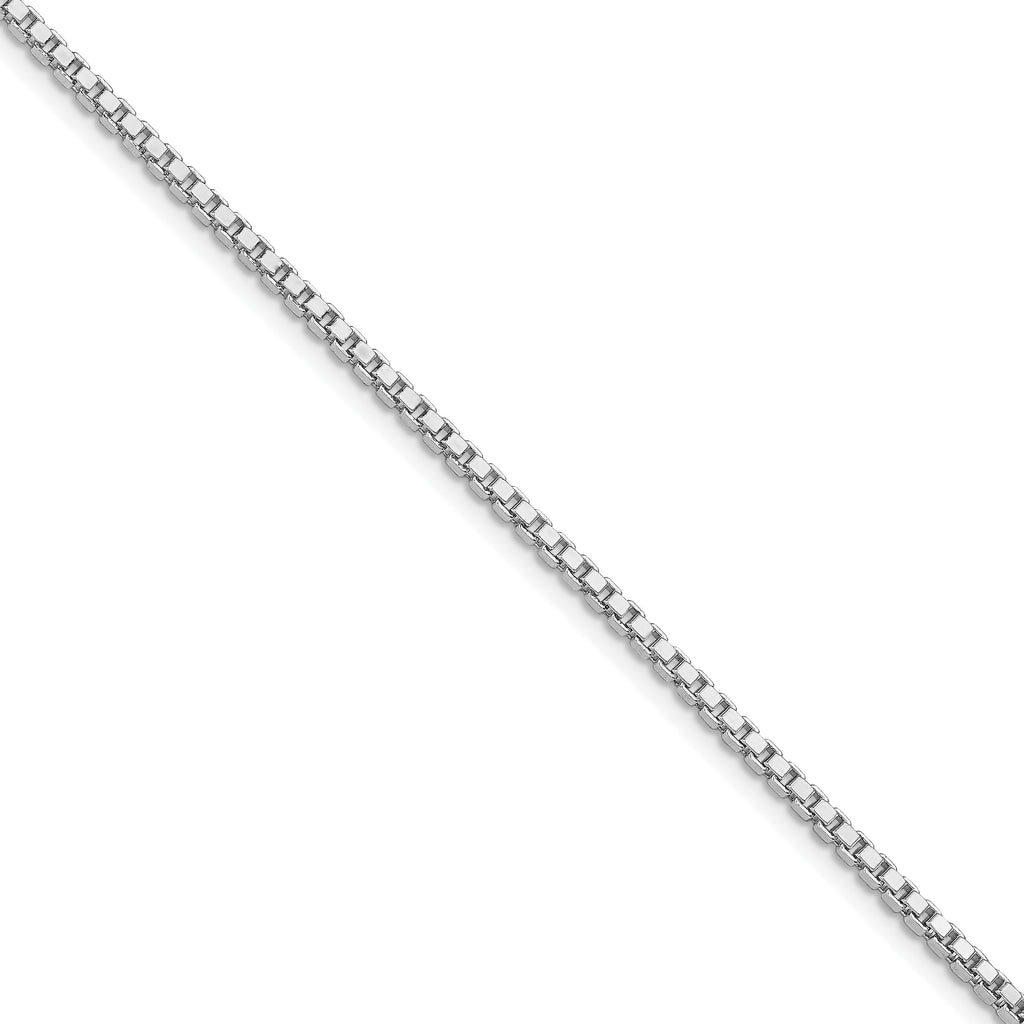 Sterling Silver Rhodium-plated 2mm Box Chain