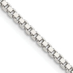 Sterling Silver 2mm Box Chain w/ ext.