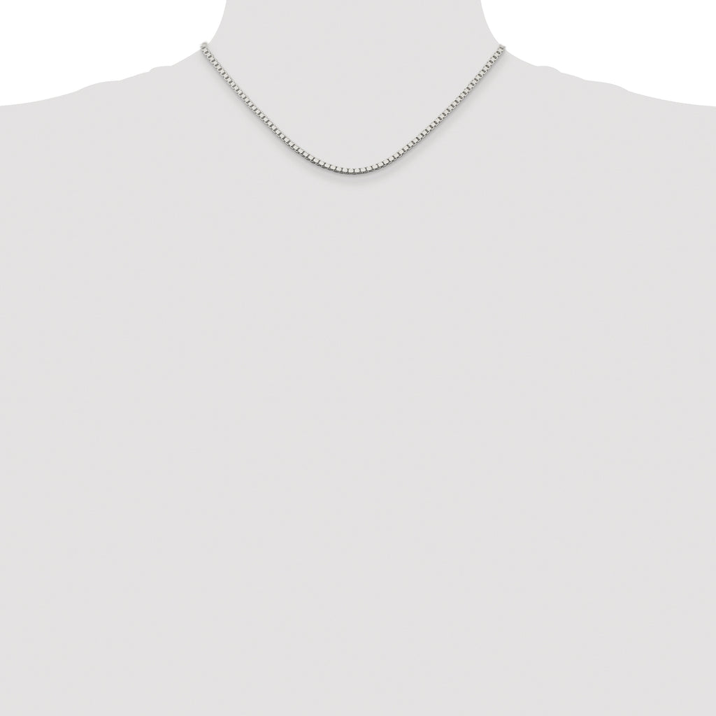 Sterling Silver Rhodium-plated 2.5mm Box Chain