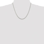Sterling Silver Rhodium-plated 2.5mm Box Chain